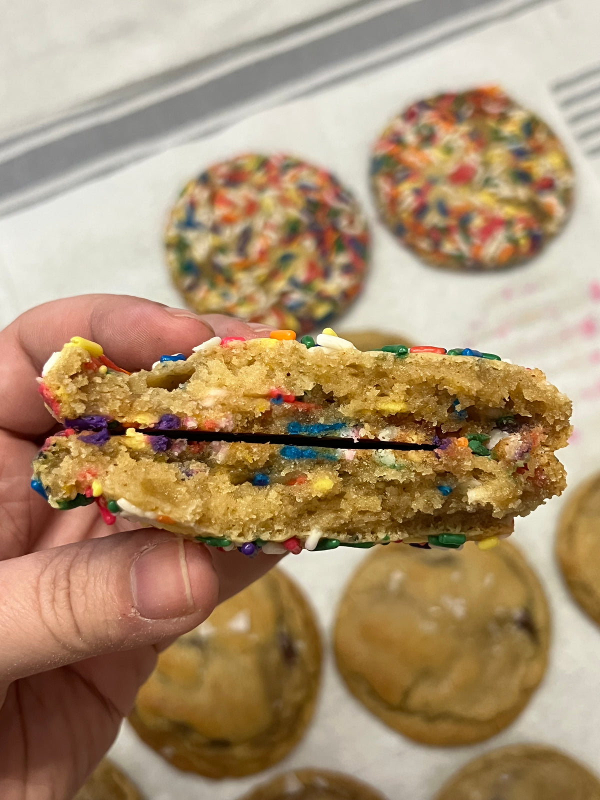 Funfetti Sourdough Cookies