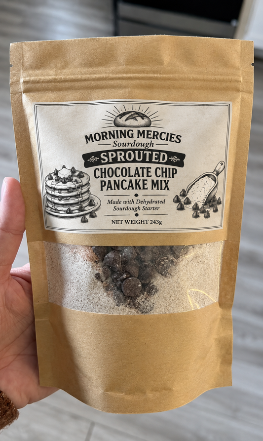 Sprouted Flour Chocolate Chip Pancake Mix (sugar-free)