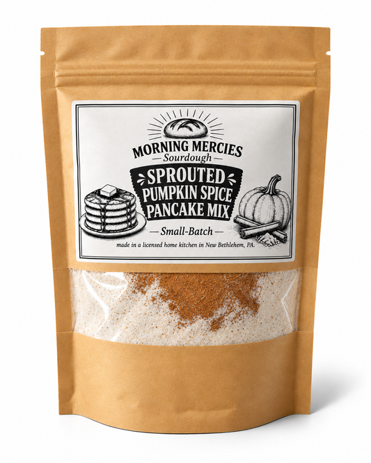 Sprouted Flour Pumpkin Spice Pancake Mix (with dehydrated sourdough starter)